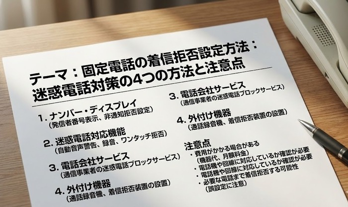 固定電話 着信拒否